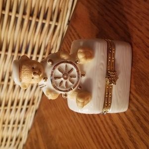 Sailor Teddy Bear Porcelain Trinket Box
